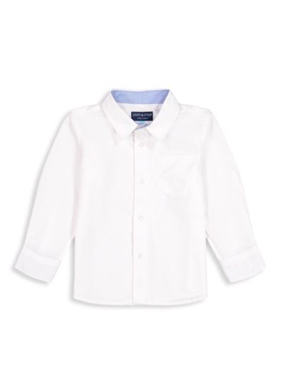 Shop Andy & Evan Little Boy's Solid Dress Shirt In Natural