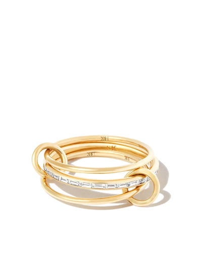 Shop Spinelli Kilcollin 18kt Yellow Gold 3 Link Diamond Ring