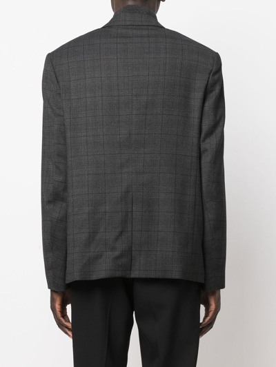 Shop Filippa K Jonah Plaid-check Print Blazer In Grey