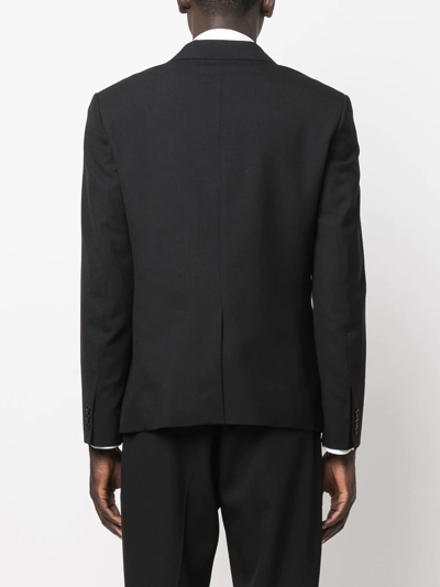 Shop Filippa K Fred Double-breasted Button Jacket In Black