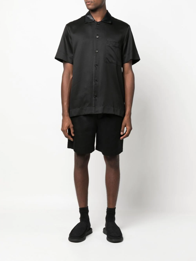 Shop Cdlp Elasticated-waist Bermuda Shorts In Black