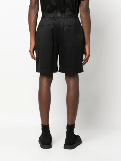 Shop Cdlp Elasticated-waist Bermuda Shorts In Black