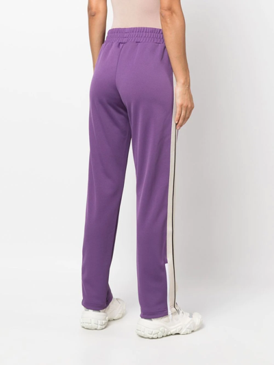 Shop Palm Angels Logo-print Track Pants In Violett