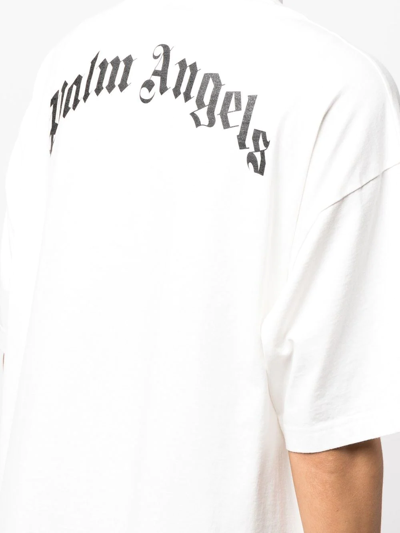 Palm Angels Off-white Burning T Maxi Dress In Weiss