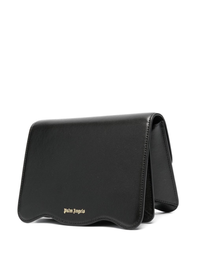 Palm Angels Palm Tree Logo Plaque Shoulder Bag In Black