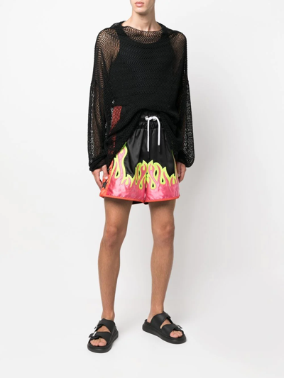 Palm Angels Multi-panel Knee-length Shorts In Schwarz