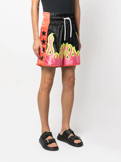 Palm Angels Multi-panel Knee-length Shorts In Schwarz