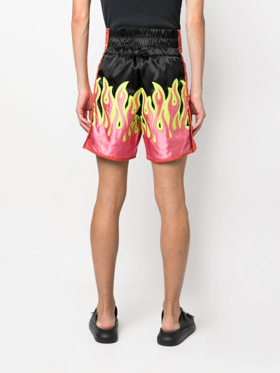Shop Palm Angels Multi-panel Knee-length Shorts In Schwarz
