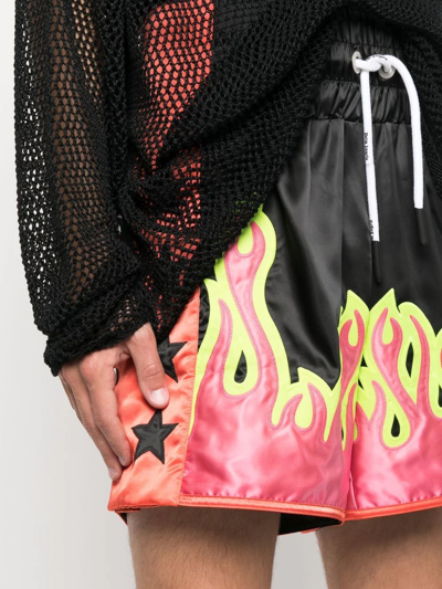 Palm Angels Multi-panel Knee-length Shorts In Schwarz