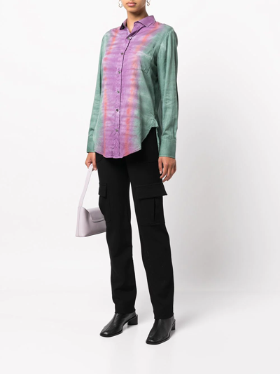 Shop Raquel Allegra Tie-dye Shirt In Multicolour