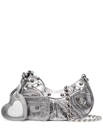 Balenciaga Le Cagole Xs Shoulder Bag In Silver | ModeSens