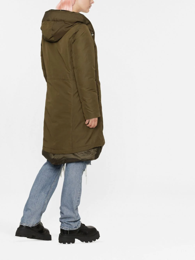Woolrich Coat Bow Bridge With Detatchable Padding In Green