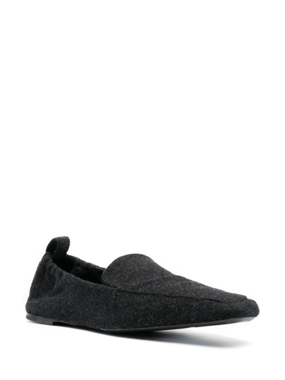 Shop Totême The Felt Travel Loafers In Grey