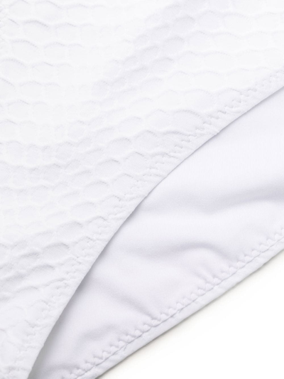 Noire Swimwear Belted High-rise Bikini In White