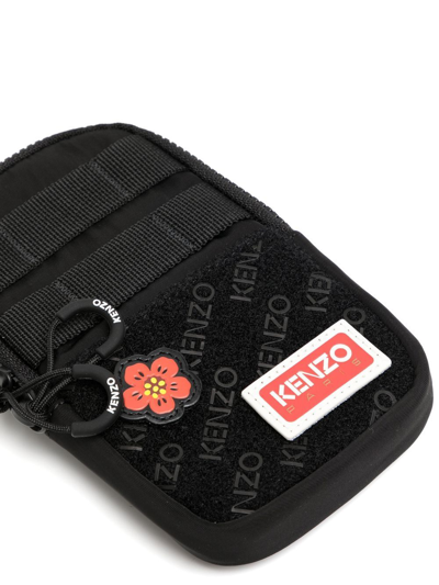 Shop Kenzo Logo-patch Messenger Bag In Black