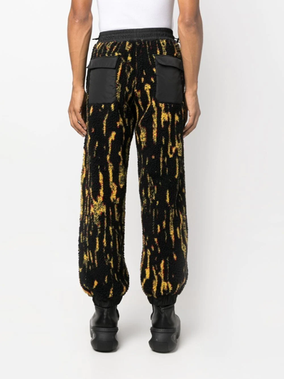 Ambush Textured Fabric Drawstring Pants With Contrast Panels In Schwarz