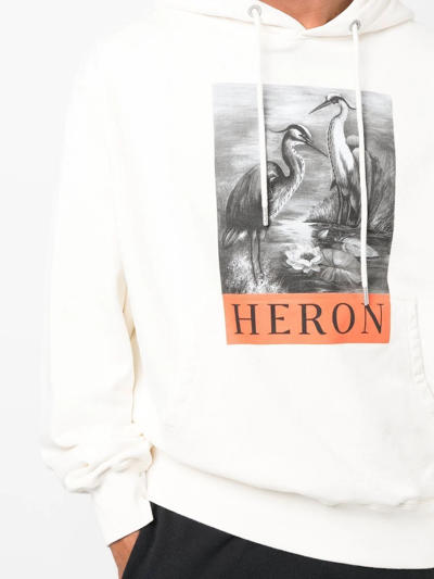 Shop Heron Preston Halftone Heron Hoodie In Weiss