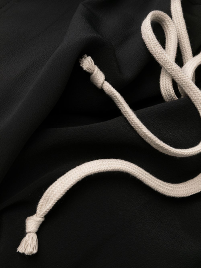 RICK OWENS DROP-CROTCH DRAWSTRING CROPPED TROUSERS 