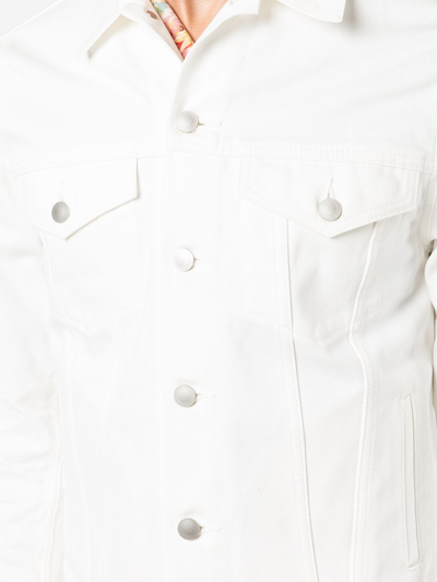 Shop John Elliott Thumper Denim Jacket In White