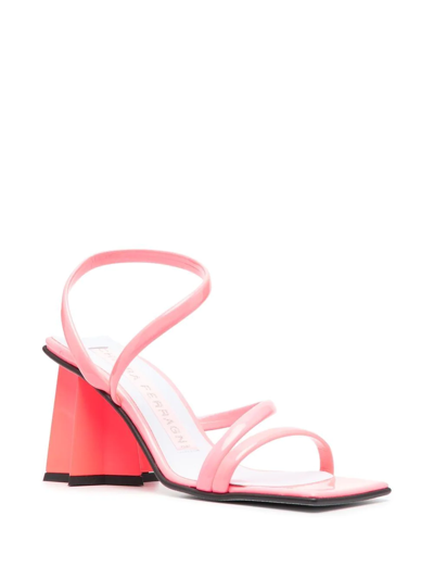 Shop Chiara Ferragni Star-heel Square-toe Sandals In Pink