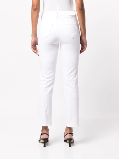 Shop L Agence Alexia Cropped Jeans In White