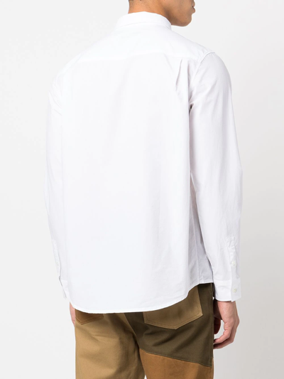 Shop Apc Edouard Button-collar Chemise Shirt In White