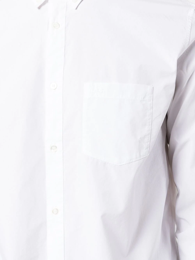Shop Apc Edouard Button-collar Chemise Shirt In White