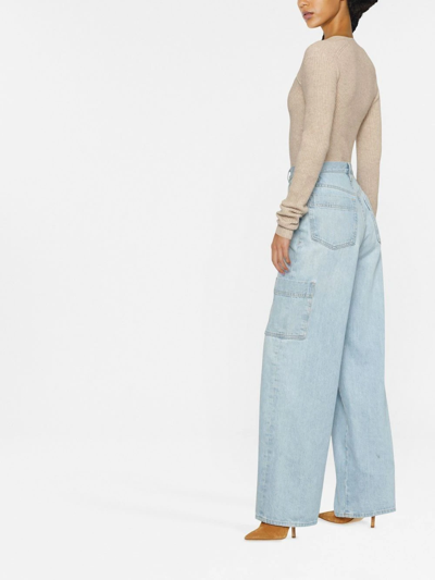 Isabel Marant Bailey Ribbed Wool And Cashmere-blend Sweater In Nude