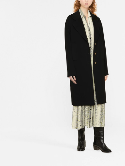 Tagliatore Single-breasted Button-fastening Coat In Black