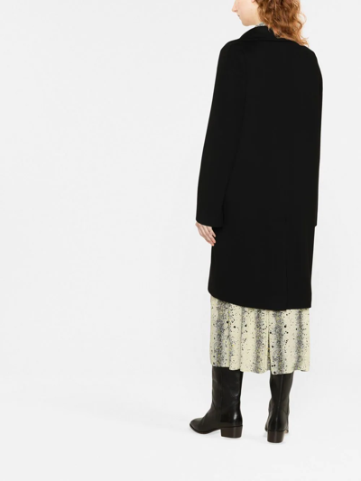 Tagliatore Single-breasted Button-fastening Coat In Black