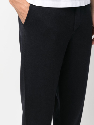 Shop Hugo Boss Cuffed-cotton-track-pants In Black
