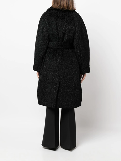 Shop Coperni Belted-waist Oversize Coat In Schwarz