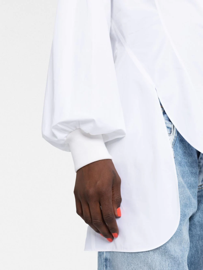 Shop Alexander Mcqueen Wrap Style Shirt In Weiss