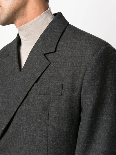Prada Double-breasted Tailored Blazer In Grau