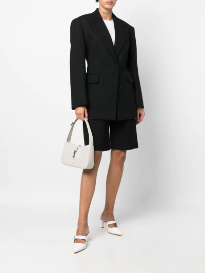 Prada Button-front Tailored Blazer In Schwarz