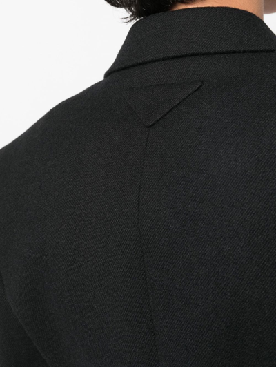 Shop Prada Button-front Tailored Blazer In Schwarz