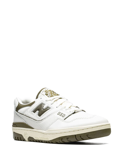 Shop New Balance X Aimé Leon Dore 550 "olive" Sneakers In White