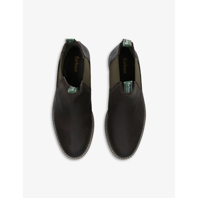 Barbour Farsley Leather Chelsea Boots In Brown