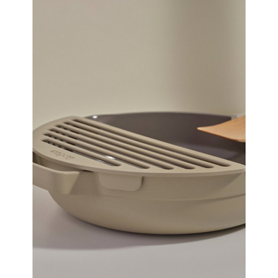Our Place Logo-engraved Ceramic-coated Aluminium Fry Deck 38.1cm In Steam