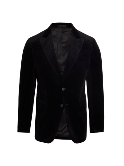 Shop Saks Fifth Avenue Men's Collection Solid Velvet Dinner Jacket In Black