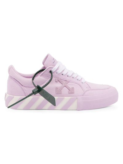 Shop Off-white Women's Low-top Vulcanized Sneakers In Lilac Lilac