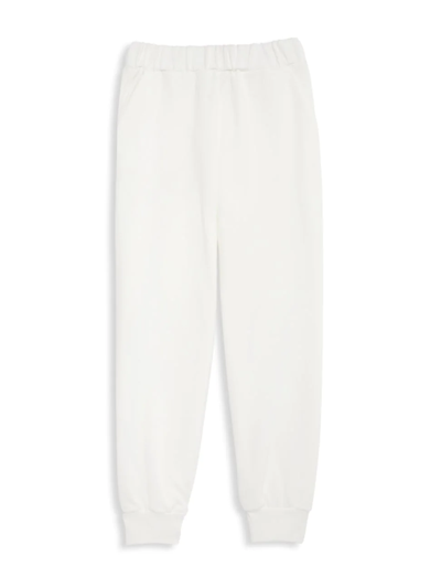Shop Fendi Little Girl's & Girl's Ness Logo Jogger Pants In White