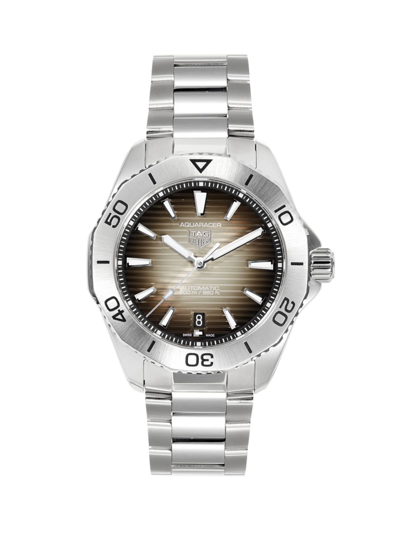 Shop Tag Heuer Women's Aquaracer Professional 200 Stainless Steel Bracelet Watch In Black