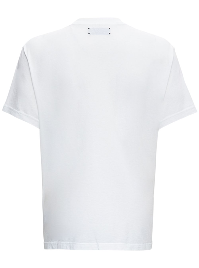 Shop Amiri White Cotton T-shirt With  Logo Print  Man