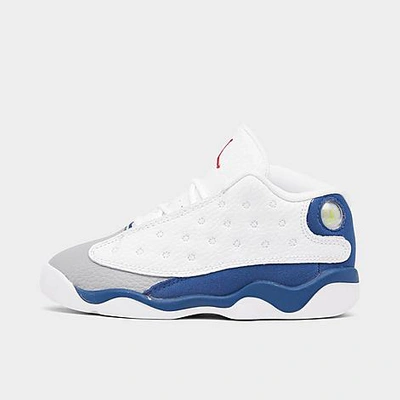 Shop Nike Jordan Kids' Toddler Air Retro 13 Basketball Shoes In White/fire Red/french Blue/light Steel Grey