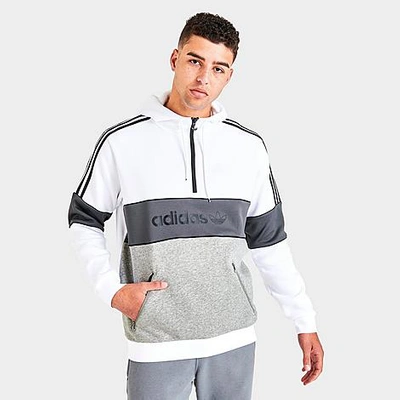 Adidas Originals Itasca 20 Half-zip Hoodie In White/medium Grey Heather |  ModeSens