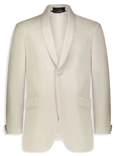 Shop Ike Behar Men's Slim-fit Blazer In Ivory
