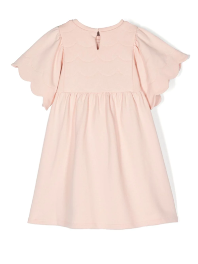 Chloé Teen Girls Pink Cotton Dress In Pink