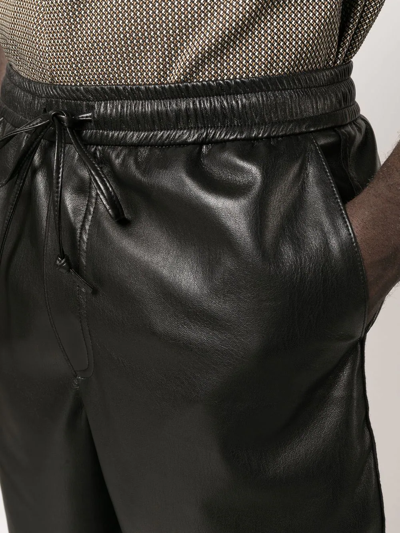 Nanushka Doxxi Vegan Leather Bermuda Shorts In Black