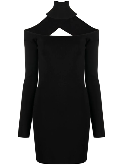 Shop Gauge81 Jerez Off-shoulder Twisted Minidress In Black